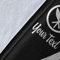 Hawaii Custom Personalised Premium Blanket - White Polynesian Tentacle Tribal Pattern - Polynesian Pride