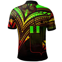 Wallis and Futuna Polo Shirt Reggae Color Cross Style - Polynesian Pride