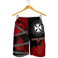 Wallis and Futuna Polynesian Personalised Men's Shorts - Polynesian Chain Style - Polynesian Pride