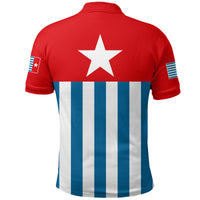 West Papua Polo Shirt Morning Star Flag LT4 - Polynesian Pride