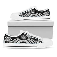 Samoa Low Top Canvas Shoes - White Tentacle Turtle - Polynesian Pride