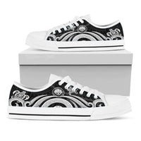 Federated States of Micronesia Low Top Canvas Shoes - White Tentacle Turtle - Polynesian Pride