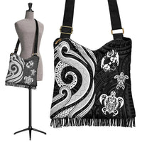 Tonga Boho Handbag - White Tentacle Turtle - Polynesian Pride