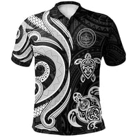 Palau Polo Shirt White Tentacle Turtle Unisex White - Polynesian Pride