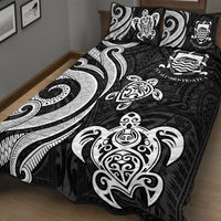Tuvalu Quilt Bed Set - White Tentacle Turtle - Polynesian Pride