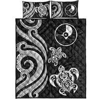 Yap Quilt Bed Set - White Tentacle Turtle - Polynesian Pride