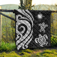 Marshall Islands Premium Quilt - White Tentacle Turtle - Polynesian Pride