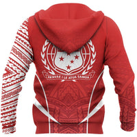 Samoa Active Special Hoodie Samoa Coat of Arms Polynesian Tattoo Red - Polynesian Pride
