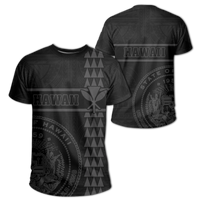 Hawaii Coat of Arms Kanaka Polynesian T Shirt Gray Unisex Gray - Polynesian Pride