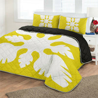 Hawaiian Royal Pattern Quilt Bed Set - Yellow - B1 Style - AH - Polynesian Pride