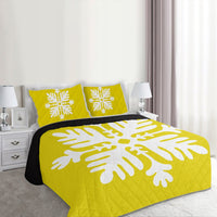 Hawaiian Royal Pattern Quilt Bed Set - Yellow - H2 Style - AH - Polynesian Pride