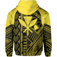Hawaii Nei Hoodie Zip up Polynesian Yellow - Polynesian Pride