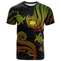 Samoa Custom T Shirt Polynesian Turtle With Pattern Reggae Unisex Art - Polynesian Pride