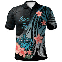 Samoa Custom Polo Shirt Turquoise Polynesian Hibiscus Pattern Style Unisex Turquoise - Polynesian Pride