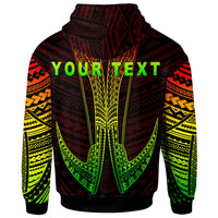 Pohnpei Custom Zip Hoodie Fish Hook - Polynesian Pride