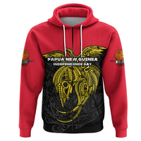 Papua New Guinea Zip Hoodie Independence Day Simple Style LT16 Unisex Black - Polynesian Pride