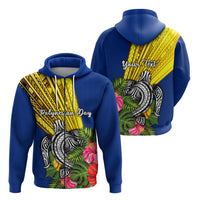 Custom Polynesian Day Zip Hoodie Sun Style LT16 Unisex Blue - Polynesian Pride