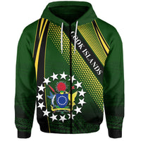 Cook Islands Zip Hoodie Special Style Unisex Green - Polynesian Pride