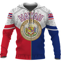 Hawaii Polynesian Zipper Hoodie Semicircle Style - Polynesian Pride
