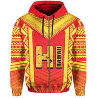 Hawaiian Kanaka Polynesian Zip up Hoodie Active - Polynesian Pride