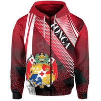 Tonga Zip Hoodie Special Line Polynesian Unisex Red - Polynesian Pride