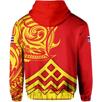 Hawaii Zipper Hoodie King Polynesian Mauna Kea - Polynesian Pride