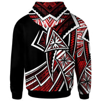 Guam Hoodie Tribal Flower Special Pattern Red Color - Polynesian Pride