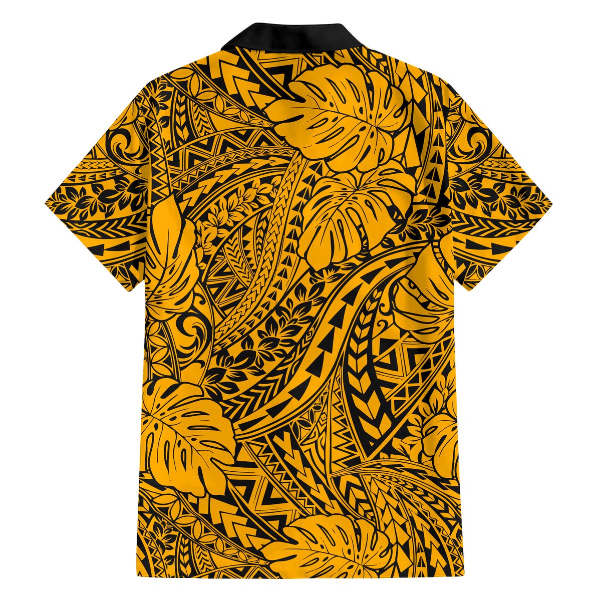Gold Hawaii Family Matching Off Shoulder Maxi Dress And Hawaiian Shirt Tribal Art LT14 - Polynesian Pride