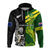 Custom Australia Kangaroos and All Black Rugby Hoodie Aboriginal Mix NZ Maori Fern LT14 - Polynesian Pride