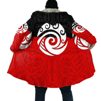 Aotearoa Flag Koru New Zealand Pride Cloak Unisex Red - Polynesian Pride
