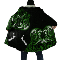 Aotearoa map New Zealand maori Fern Cloak For Men and Women Unisex Art - Polynesian Pride