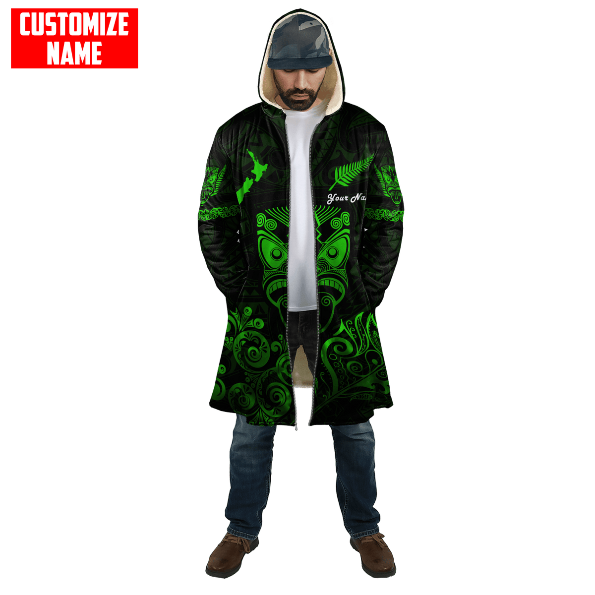 Maori Rugby Haka Aotearoa New Zealand Customize Name Cloak - Polynesian Pride