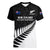 New Zealand Silver Fern Rugby Women V Neck T Shirt All Black 2023 Go Champions Maori Pattern LT14