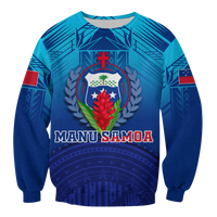 Manu Samoa Legend Sweatshirt - LT12 Unisex Blue - Polynesian Pride