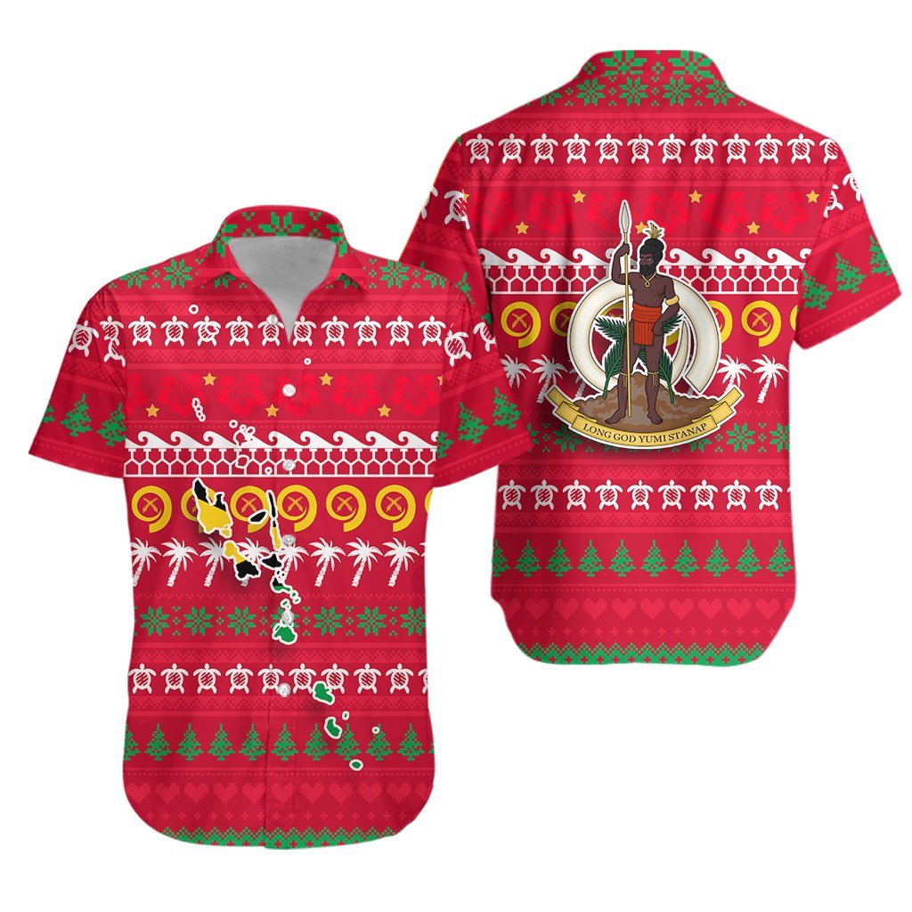 Vanuatu Christmas Hawaiian Shirt - Ugly Christmas - LT12 Unisex Red - Polynesian Pride