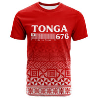 Tonga 676 T Shirt Tongan Pattern LT12 Unisex Red - Polynesian Pride