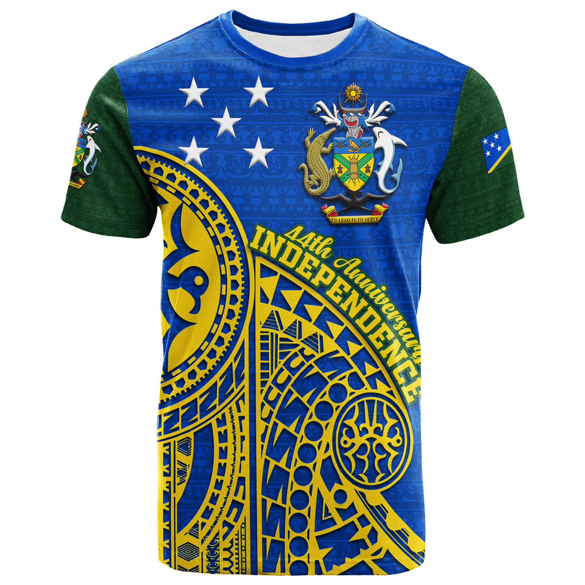 Solomon Islands Independence Anniversary 44th Years T Shirt LT12 Unisex Blue - Polynesian Pride