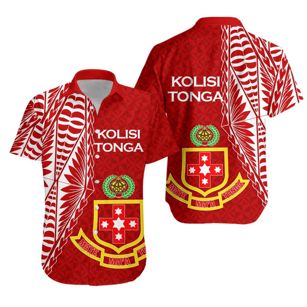 Kolisi Tonga 'Atele Hawaiian Shirt - Tongan Tribal - LT12 Red - Polynesian Pride