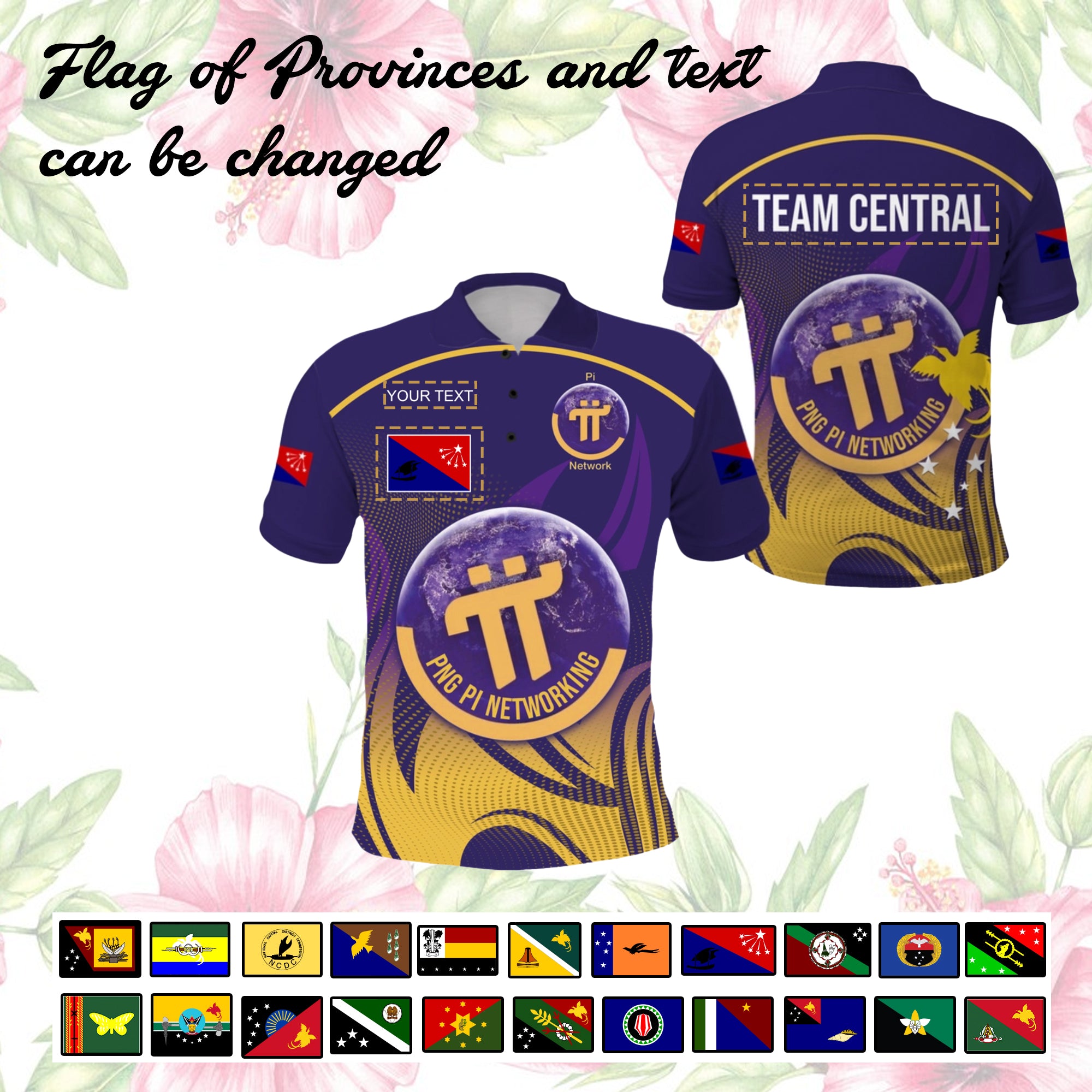 PNG Pi Networking Polo Shirt Papua New Guinea - CTM03