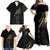 Black Family Matching Outfits Hawaii Polynesian Tribal Off Shoulder Maxi Dress And Shirt Family Set Clothes
