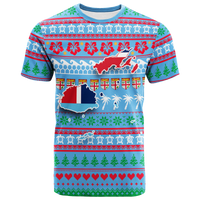 Fiji Christmas T Shirt Ugly Christmas LT12 Unisex Blue - Polynesian Pride