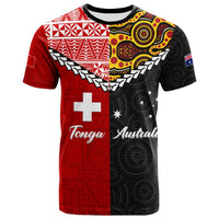 Tonga Combine Australia Aboriginal Heritage T Shirt LT12 Red - Polynesian Pride