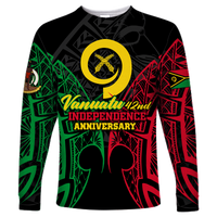 Vanuatu 42nd Independence Anniversary Pride Long Sleeve Shirt - LT12 Unisex Black - Polynesian Pride