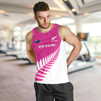 New Zealand Silver Fern Rugby Custom Men Tank Top Go All Black Maori Pink Version LT14