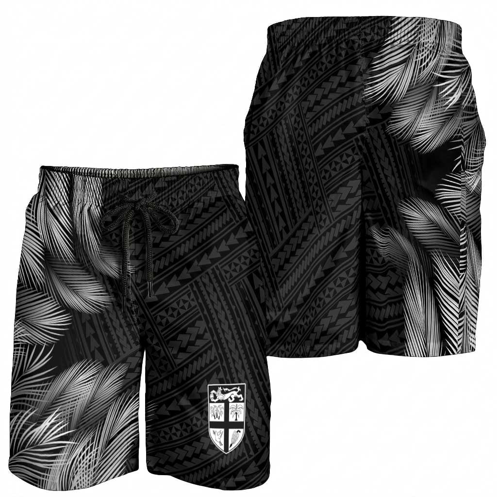 2026 Autumn Rugby Nations Fiji Shorts for Men Fijian Palm Leaf Tapa Tribal Inspired LT9 - Polynesian Pride