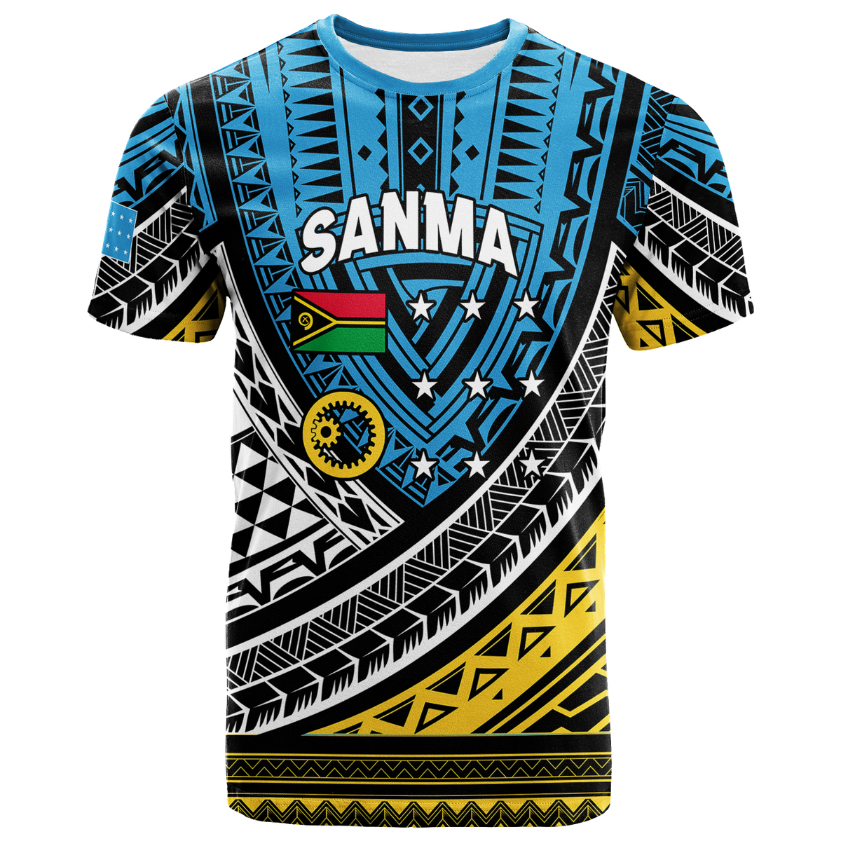 Custom Vanuatu Sanma Province Tribal Pattern T Shirt LT12 - Polynesian Pride