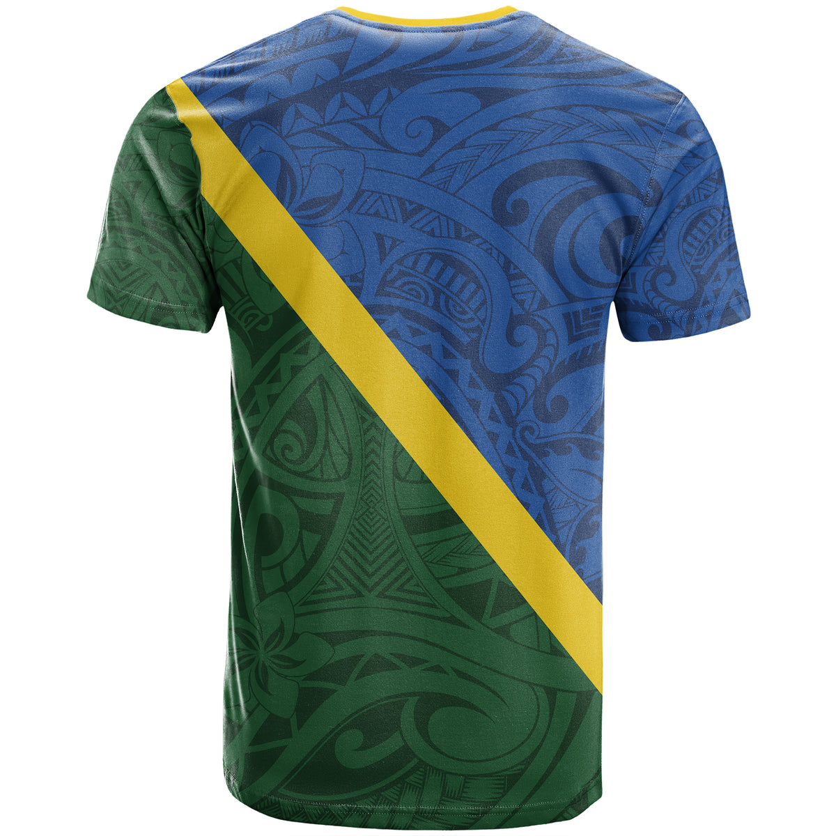 Solomon Islands Polynesian Tribal Flag Style T Shirt LT03