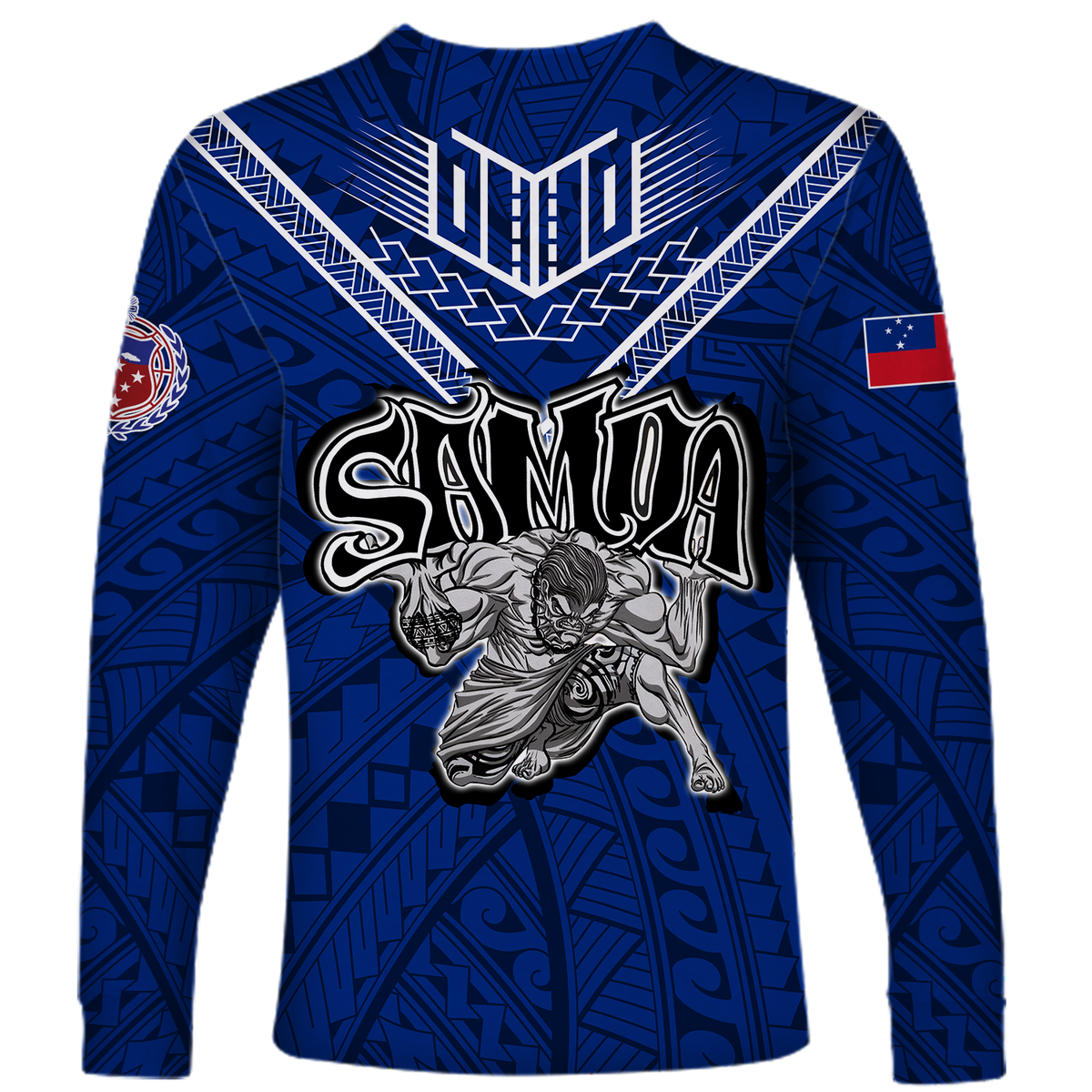 Toa Samoa Rugby Long Sleeve Shirt - Samoan Warrior Pride - LT12 - Polynesian Pride