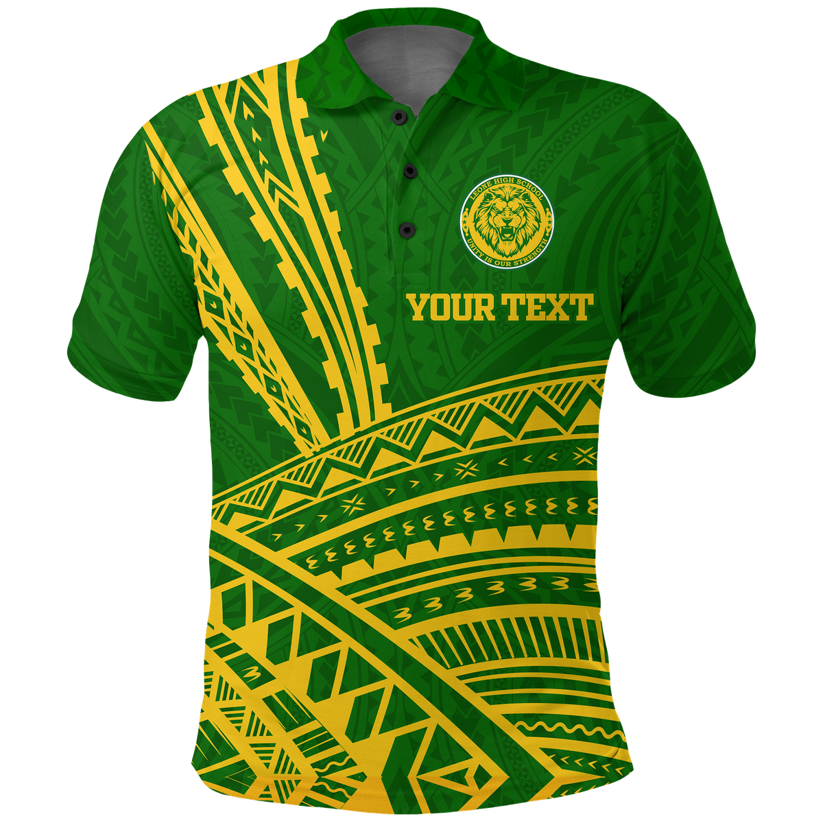 Custom Leone High School Pride Polo Shirt LT12 Unisex Green - Polynesian Pride