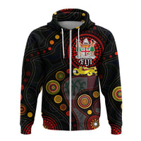 Fiji With Aboriginal Zip up Hoodie LT20 Unisex Green - Polynesian Pride